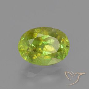 9,17 ctw natürlicher hellgrün Sphene, Oval, SI