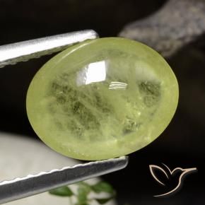 9,17 ctw natürlicher Mittelgelb Sphene, Oval, Lichtdurchlässig