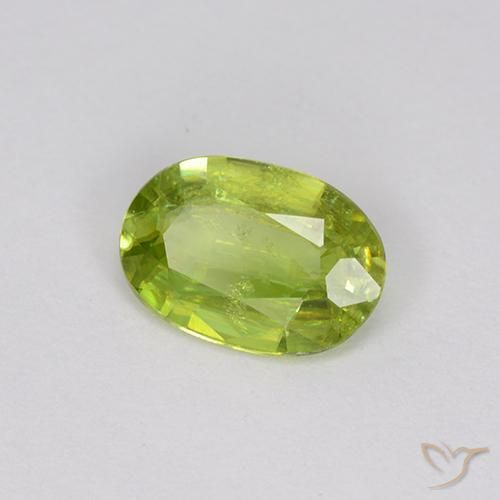 9,17 ctw natürlicher hellgrün Sphene, Oval, VS-SI