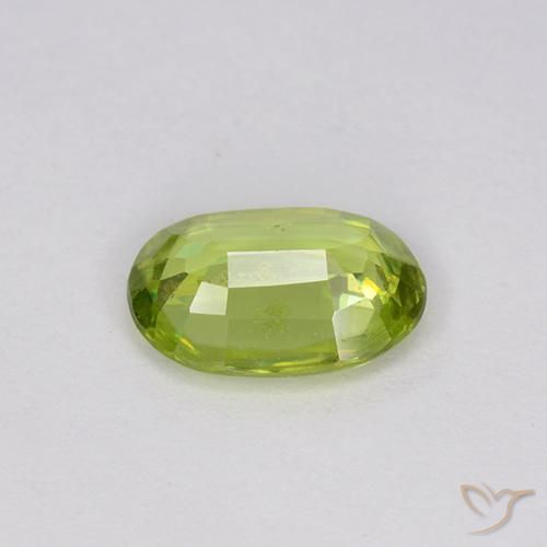 9,17 ctw natürlicher hellgrün Sphene, Oval, VS-SI