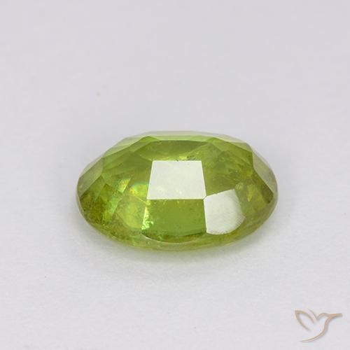 9,17 ctw natürlicher hellgrün Sphene, Oval, VS-SI