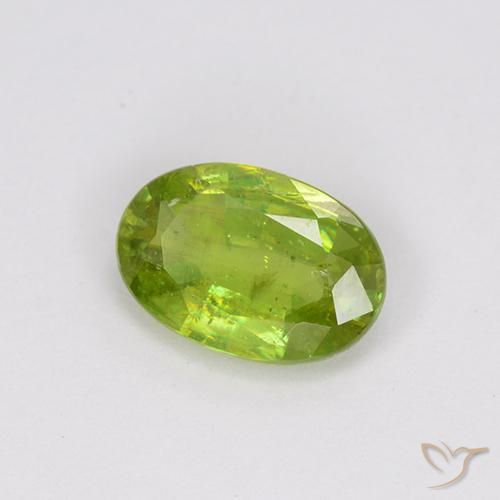 9,17 ctw natürlicher hellgrün Sphene, Oval, VS-SI