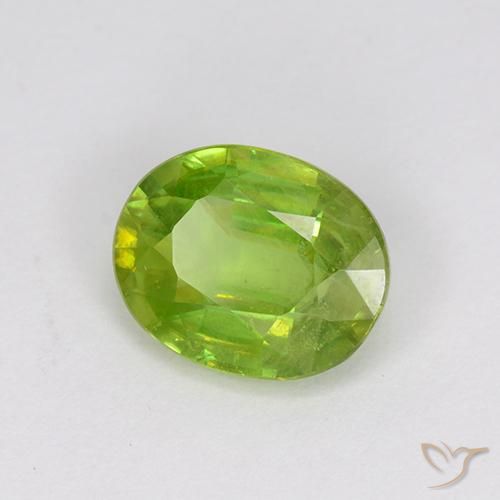 9,17 ctw natürlicher Mittelgrün Sphene, Oval, VS