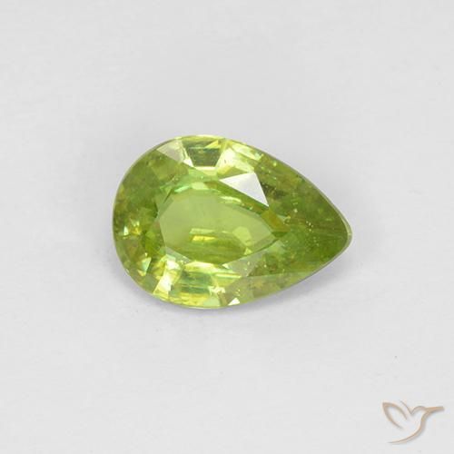 0.73ct Natürlicher hellgrün Sphene, Birnenform, VS