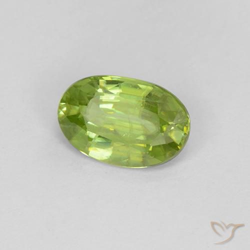 9,17 ctw natürlicher Lebendiges grün Sphene, Oval, VS