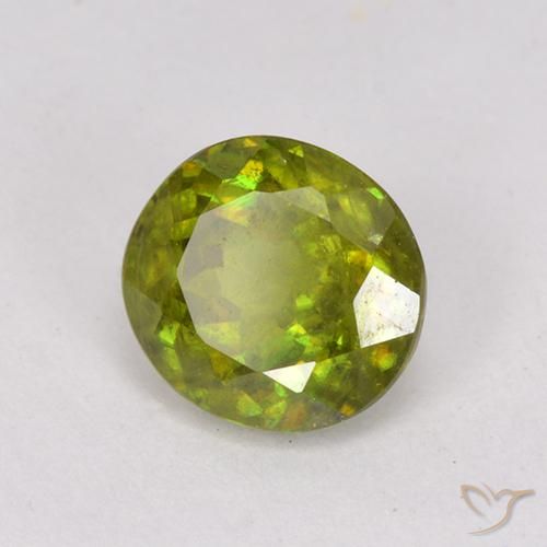9,17 ctw natürlicher Warmes Waldgrün Sphene, Oval, VS-SI