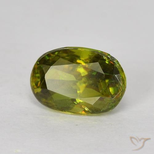 9,17 ctw natürlicher Waldgrün Sphene, Oval, VS