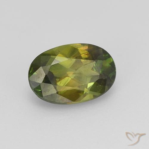 9,17 ctw natürlicher Mittel-Dunkelgrün Sphene, Oval, VVS-VS
