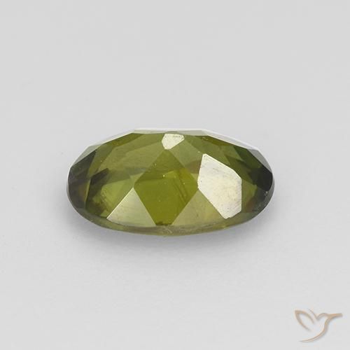 9,17 ctw natürlicher Mittel-Dunkelgrün Sphene, Oval, VVS-VS