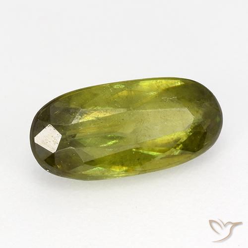 9,17 ctw natürlicher tiefgrün Sphene, Oval, VS-SI