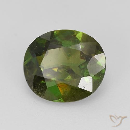 9,17 ctw natürlicher Mittelgrün Sphene, Oval, VS-SI