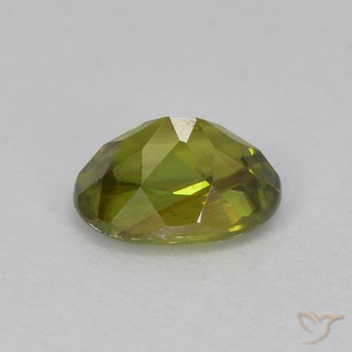 9,17 ctw natürlicher Mittel-Dunkelgrün Sphene, Oval, VVS-VS