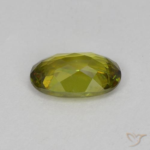9,17 ctw natürlicher Mittel-Dunkelgrün Sphene, Oval, VVS-VS