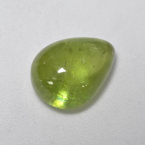 3,29 ctw natürlicher grüner Sphen, Birnenform, Transparent