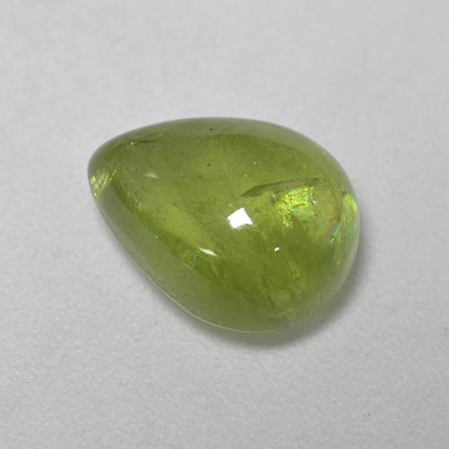 3,29 ctw natürlicher grüner Sphen, Birnenform, Transparent