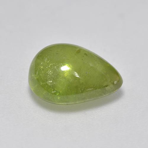 3,29 ctw natürlicher grüner Sphen, Birnenform, Transparent
