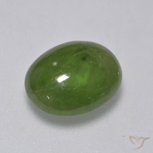 3.56ct Natürlicher Lebendiges grün Sphene, Oval, Lichtdurchlässig