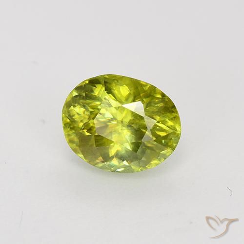 9,17 ctw natürlicher Mittelgelb Sphene, Oval, VS-SI