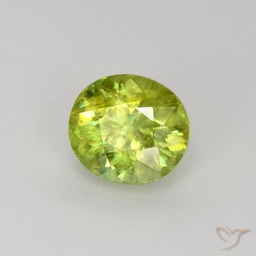 9,17 ctw natürlicher Leuchtendes Zitronengelb Sphene, Oval, VS-SI