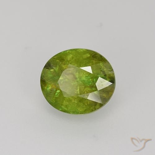9,17 ctw natürlicher Waldgrün Sphene, Oval, VS-SI