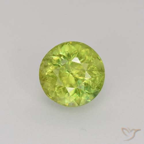 1.19ct Natürlicher hellgelb Sphene, Runden, VS-SI