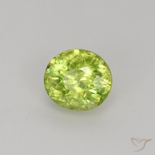 9,17 ctw natürlicher hellgelb Sphene, Oval, VS-SI