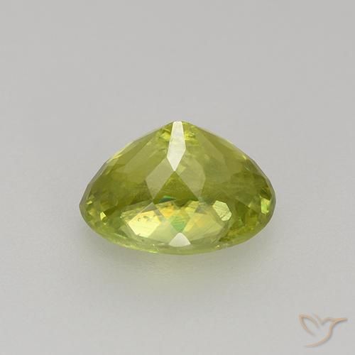 9,17 ctw natürlicher Zitronengelb Sphene, Oval, VS-SI