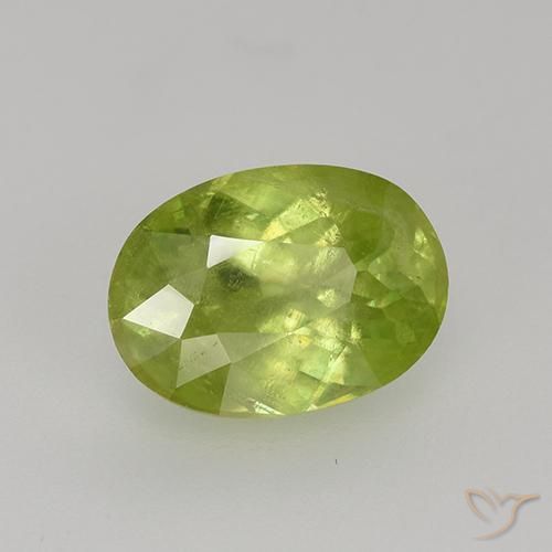9,17 ctw natürlicher Leuchtendes Zitronengelb Sphene, Oval, VS-SI