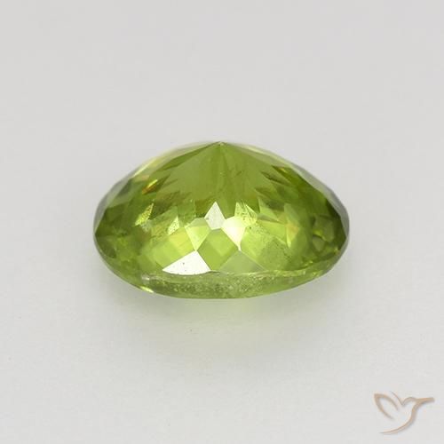9,17 ctw natürlicher Lebendiges Gelbgrün Sphene, Oval, VS-SI