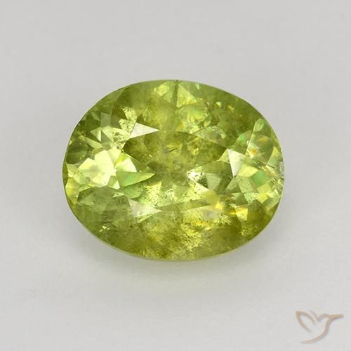1.19ct Natürlicher Warmes Waldgrün Sphene, Oval, VS-SI, Photo A