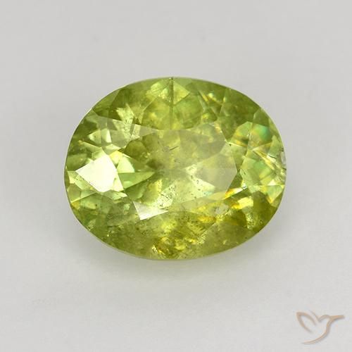 9,17 ctw natürlicher Warmes Waldgrün Sphene, Oval, VS-SI
