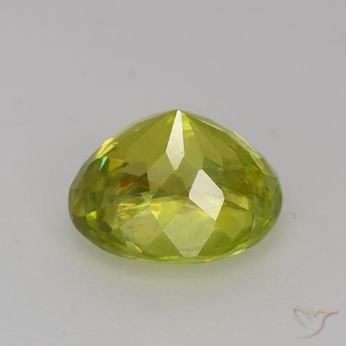 9,17 ctw natürlicher Mittelgelb Sphene, Oval, VS-SI