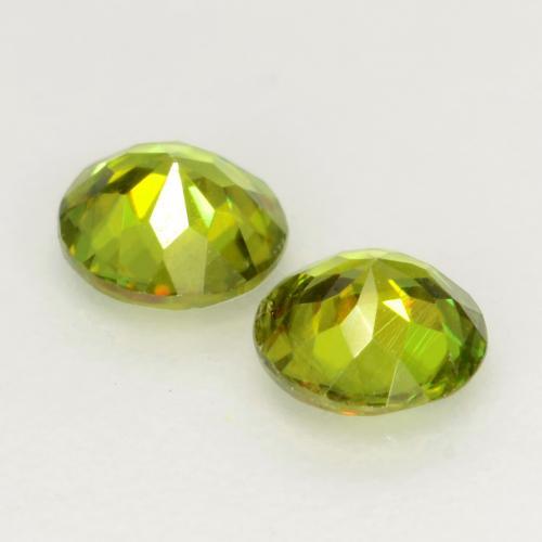0,58 ct natürliche grüner Sphen-Edelsteine, Rundschliff, VS