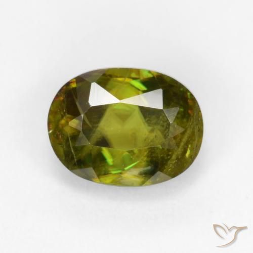 9,17 ctw natürlicher Mittel-Dunkelgrün Sphene, Oval, VS-SI