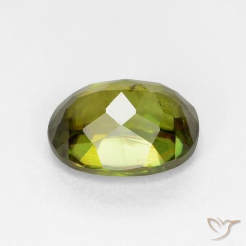9,17 ctw natürlicher Mittel-Dunkelgrün Sphene, Oval, VS-SI