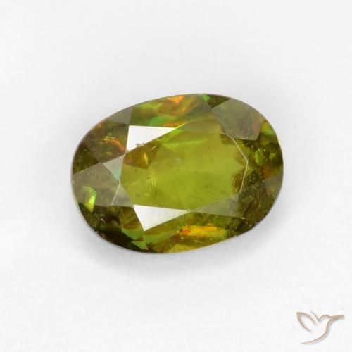 9,17 ctw natürlicher Warmes Erdgrün Sphene, Oval, VS-SI