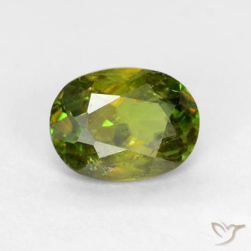 9,17 ctw natürlicher Warmes Erdgrün Sphene, Oval, SI