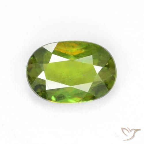 0.65ct Natürlicher Waldgrün Sphene, Oval, VS-SI