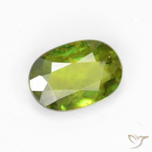 9,17 ctw natürlicher Waldgrün Sphene, Oval, VS-SI