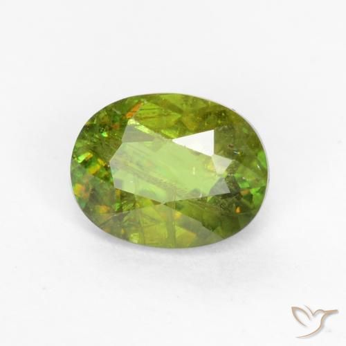9,17 ctw natürlicher Waldgrün Sphene, Oval, SI