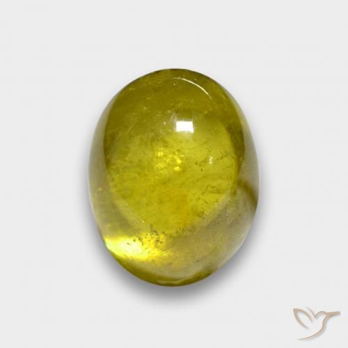 9,17 ctw natürlicher hellgelb Sphene, Oval, Lichtdurchlässig
