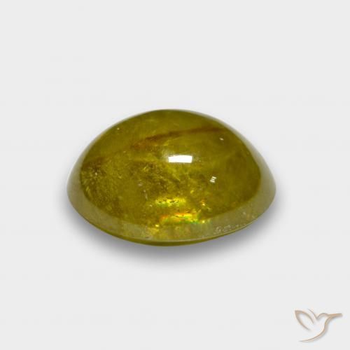 9,17 ctw natürlicher hellgelb Sphene, Oval, Lichtdurchlässig