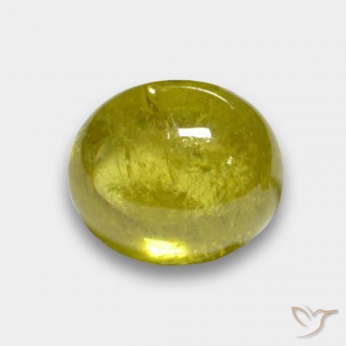 3.77ct Natürlicher Mittelgelb Sphene, Oval, Lichtdurchlässig