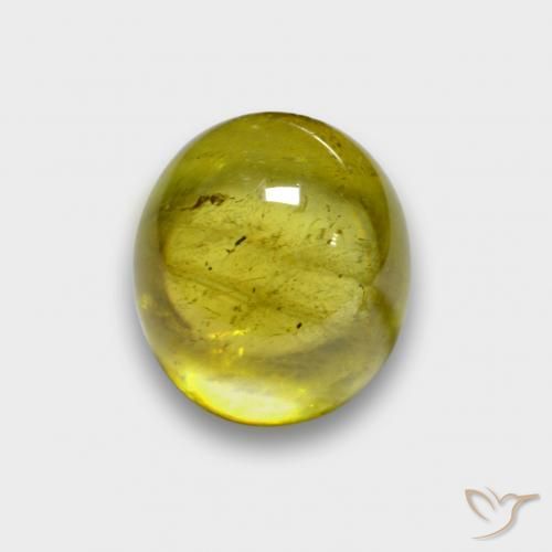 3.29ct Natürlicher Zitronengelb Sphene, Oval, Lichtdurchlässig