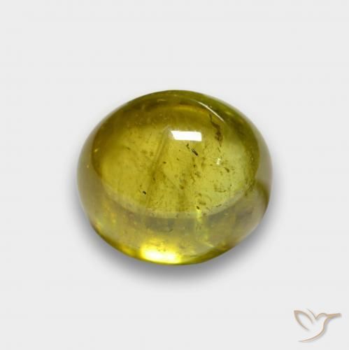 9,17 ctw natürlicher Zitronengelb Sphene, Oval, Lichtdurchlässig