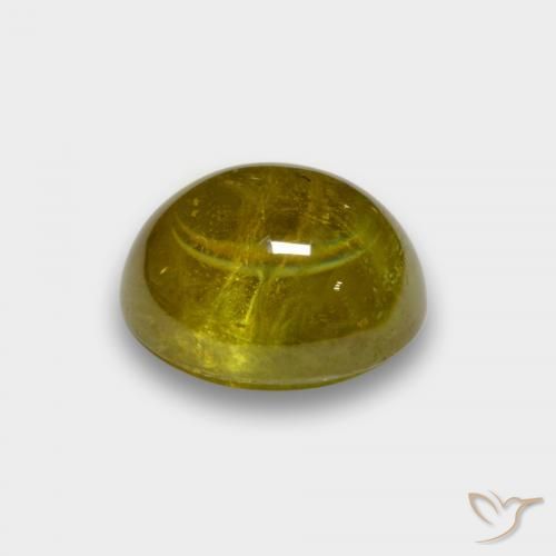 9,17 ctw natürlicher Zitronengelb Sphene, Oval, Lichtdurchlässig