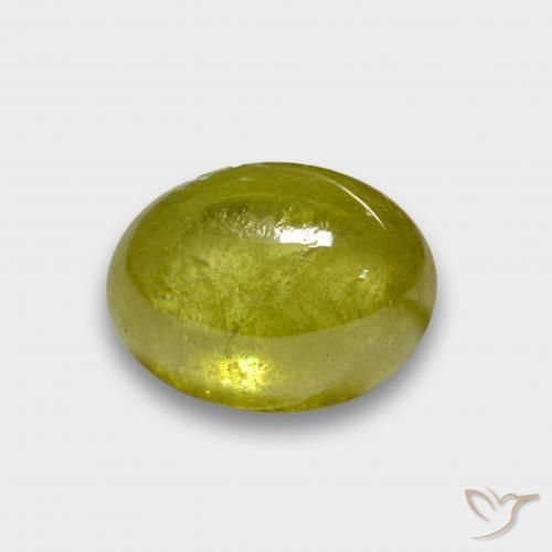 3.47ct Natürlicher Ananas Gelb Sphene, Oval, Lichtdurchlässig