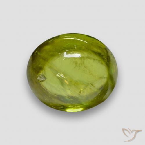 9,17 ctw natürlicher Olivgrün Sphene, Oval, Transparent