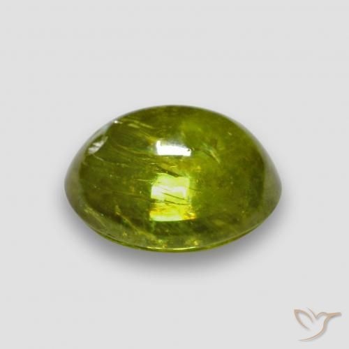 9,17 ctw natürlicher Olivgrün Sphene, Oval, Transparent