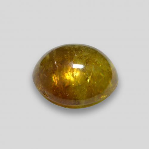 2,24 ctw natürlicher goldener Sphen, Oval Schliff, Transparent